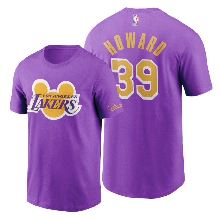 Men's Los Angeles Lakers Dwight Howard #39 NBA Mascot 2020 Restart Disney Purple Basketball T-Shirt YLA0583FE
